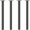 Konsolinio stalo kojos, 4 vnt., antracito spalvos, 72-74 cm, plienas