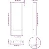 Kavos staliuko kojelės, balta, 2 vnt., 38x(72-73)cm, plienas
