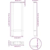 Konsolinio stalo kojos, baltos, 2 vnt., 28x(72-73) cm, plienas