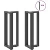 Konsolinio stalo kojos, T formos, 2 vnt., antracito spalvos, 25x28x(72-73) cm, plienas