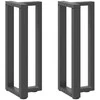 Konsolinio stalo kojos, T formos, 2 vnt., antracito spalvos, 25x28x(72-73) cm, plienas