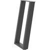 Konsolinio stalo kojos, U formos, 2 vnt., antracito spalvos, 38x(72-73) cm, plienas