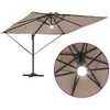 Roma Parasol Taupe 286 x 284 x 270 cm Aliuminis ir poliesteris