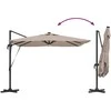 Roma Parasol Taupe 286 x 284 x 270 cm Aliuminis ir poliesteris