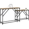 Konsolinis stalas 2 pcs Amatininkų ąžuolas 100 x 28 x 75 cm