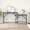 Konsolinis stalas 2 pcs Juodas ąžuolas 100 x 28 x 75 cm