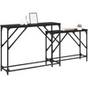 Konsolinis stalas 2 pcs Juodas ąžuolas 100 x 28 x 75 cm