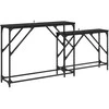 Konsolinis stalas 2 pcs Juodas ąžuolas 100 x 28 x 75 cm