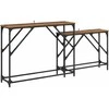 Konsolinis stalas 2 pcs Senovinis medis 100 x 28 x 75 cm