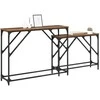 Konsolinis stalas 2 pcs Senovinis medis 100 x 28 x 75 cm