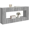 Konsolinis stalas Dryžuotas Pilka Sonoma 155 x 29 x 74 cm