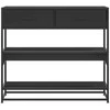 konsolinis stalas juodas 90x35x80 cm inžinierinis medis