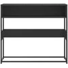 konsolinis stalas juodas 90x35x80 cm inžinierinis medis