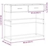 konsolinis stalas juodas 90x35x80 cm inžinierinis medis