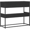 konsolinis stalas juodas 90x35x80 cm inžinierinis medis