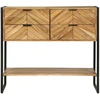 Konsolinis stalas Ruda 90 x 35 x 80 cm Kietos akacijos mediena