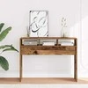 konsolinis stalas Senas medis 105x30x80 cm Inžinierinė mediena