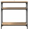 Konsolinis stalas su lentyna Amatininkų ąžuolas 75 x 29 x 75 cm