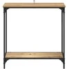 Konsolinis stalas su lentyna artisano ąžuolo 75 x 30.5 x 75 cm