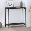 Konsolinis stalas su lentyna juoda ąžuolo 75 x 30.5 x 75 cm