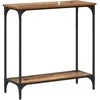 Konsolinis stalas su lentyna Sena mediena 75 x 30.5 x 75 cm