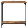 Konsolinis stalas su lentyna Sena mediena 75 x 30.5 x 75 cm