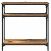 Konsolinis stalas su lentyna Senovinis medis 75 x 29 x 75 cm