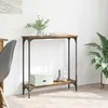 Konsolinis stalas su lentyna Senovinis medis 75 x 22,5 x 75 cm