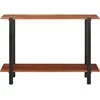 Konsolinis stalas su lentyna Ruda ir juoda 110 x 30 x 75 cm