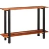 Konsolinis stalas su lentyna Ruda ir juoda 110 x 30 x 75 cm