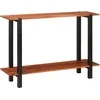Konsolinis stalas su lentyna Ruda ir juoda 110 x 30 x 75 cm