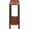 Konsolinis stalas su lentyna Ruda ir juoda 110 x 30 x 75 cm