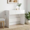 Konsolinis staliukas Itin blizgi balta 96,5 x 38 x 75 cm