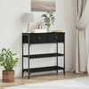 Konsolinis stalas su stalčių Juodas ąžuolas 72.5 x 25 x 75 cm