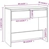 Konsolinis staliukas, juodos spalvos, 89x41x76,5cm, plienas