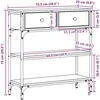 Konsolinis stalas su stalčių Senas medis 72.5 x 25 x 75 cm