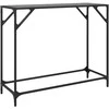 Konsolinis staliukas su juodu stalviršiu, 98x35x81cm, plienas