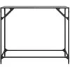 Konsolinis staliukas su juodu stalviršiu, 98x35x81cm, plienas