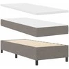 Kiemas lova su čiužiniu su galvūgalio Taupe 80 x 200 cm audinys