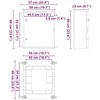Control Cabinet Pilka 57 x 23 x 60 cm ABS plastikas