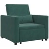 Fotelis Ištraukiamas sofa-lova vienvietis Tamsiai žalia Aksomas