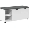 Koridoriaus suolas su pagalve Baltas 100 x 38 x 46 cm