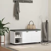 Koridoriaus suolas su pagalve Baltas 100 x 38 x 46 cm