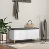 Koridoriaus suolas su pagalve Baltas 100 x 38 x 46 cm