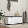 Koridoriaus suolas su pagalve Baltas 100 x 38 x 46 cm