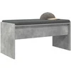 Koridoriaus suolas su pagalve Betono pilka 83 x 38 x 40 cm