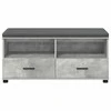 Koridoriaus suolas su pagalve Betono Pilka 100 x 38 x 46 cm