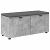 Koridoriaus suolas su pagalve Betono Pilka 100 x 38 x 46 cm