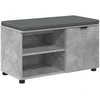 Koridoriaus suolas su pagalve Betono Pilka 80 x 38 x 46 cm