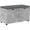 Koridoriaus suolas su pagalve Betono Pilka 80 x 38 x 46 cm